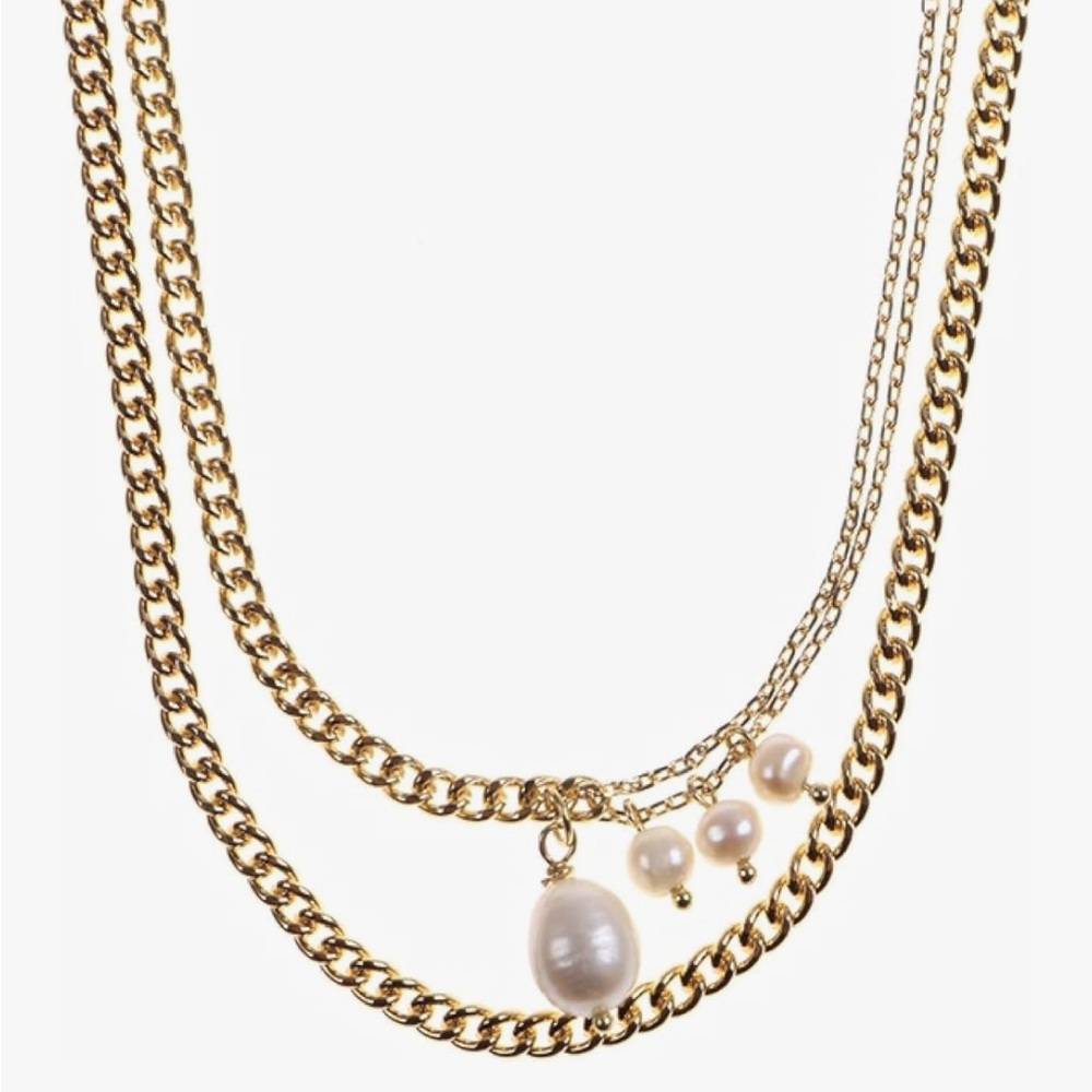 ALLISON ROSE atelier Luxurious Gold Pearl Necklace
